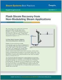 Flash Steam Recovery from Non Modulating Applications