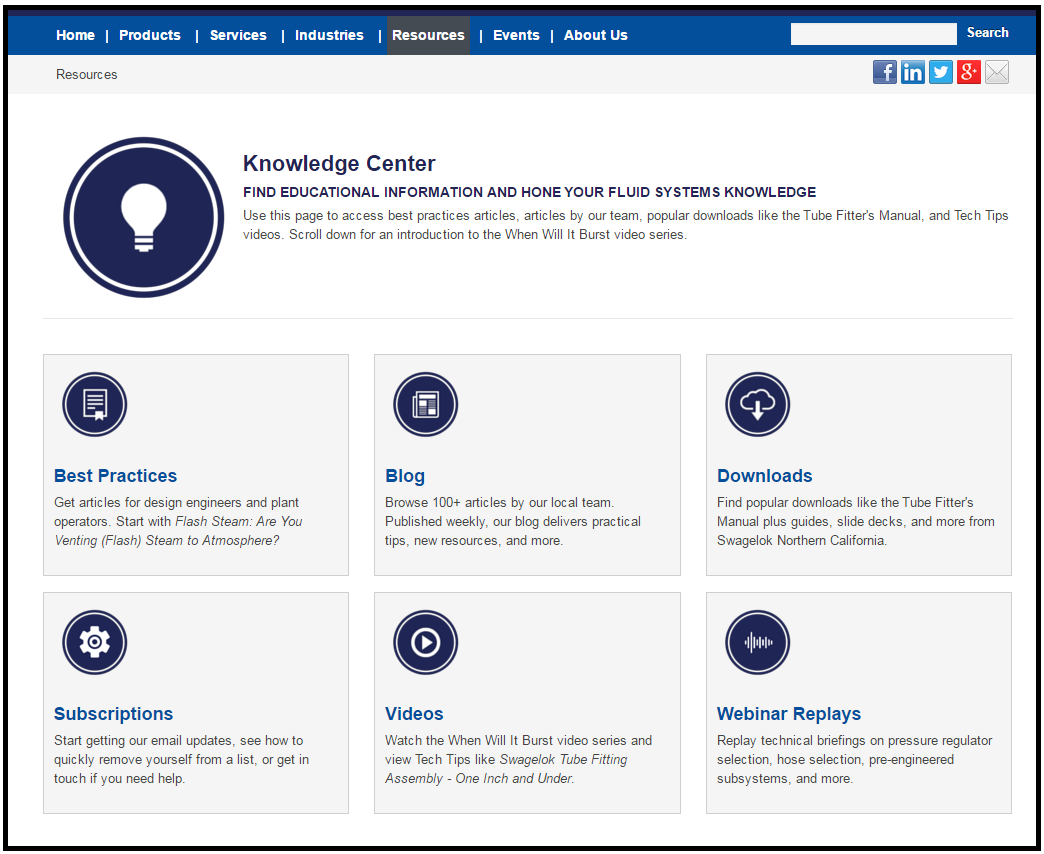 Check out the Knowledge Center