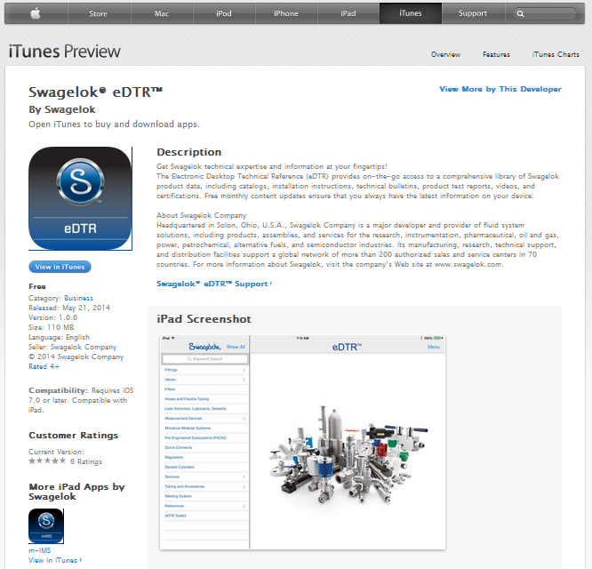 Living In An App World - Swagelok Apps Now Available On iTunes