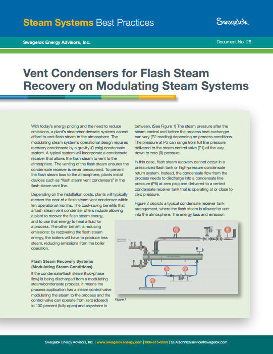 Steam Systems Best Practice: Flash Steam Recovery, Part 1