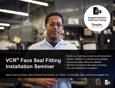 Swagelok VCR Face Seal Fitting Installation Seminar