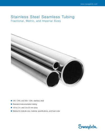 Swagelok tubing catalog seamless steel pressure