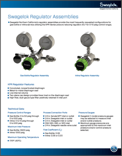 Download our Swagelok Regulator Assembly Program Literature