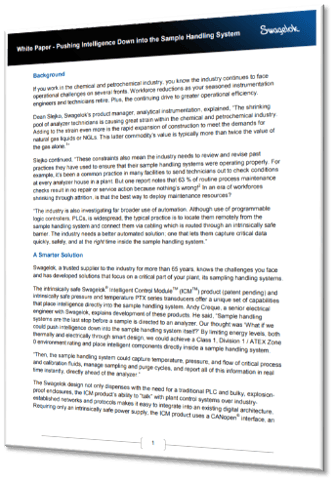 White Paper Pushing Intelligence Down into the Sample Handling System