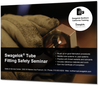 Swagelok Tube Fitting Safety Seminar Swagelok Tube Fitting Safety Seminar