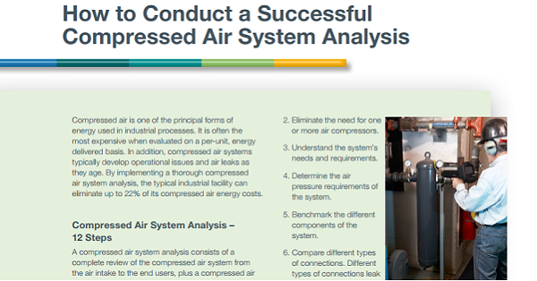 12 Steps to a Successful Compressed Air System Analysis