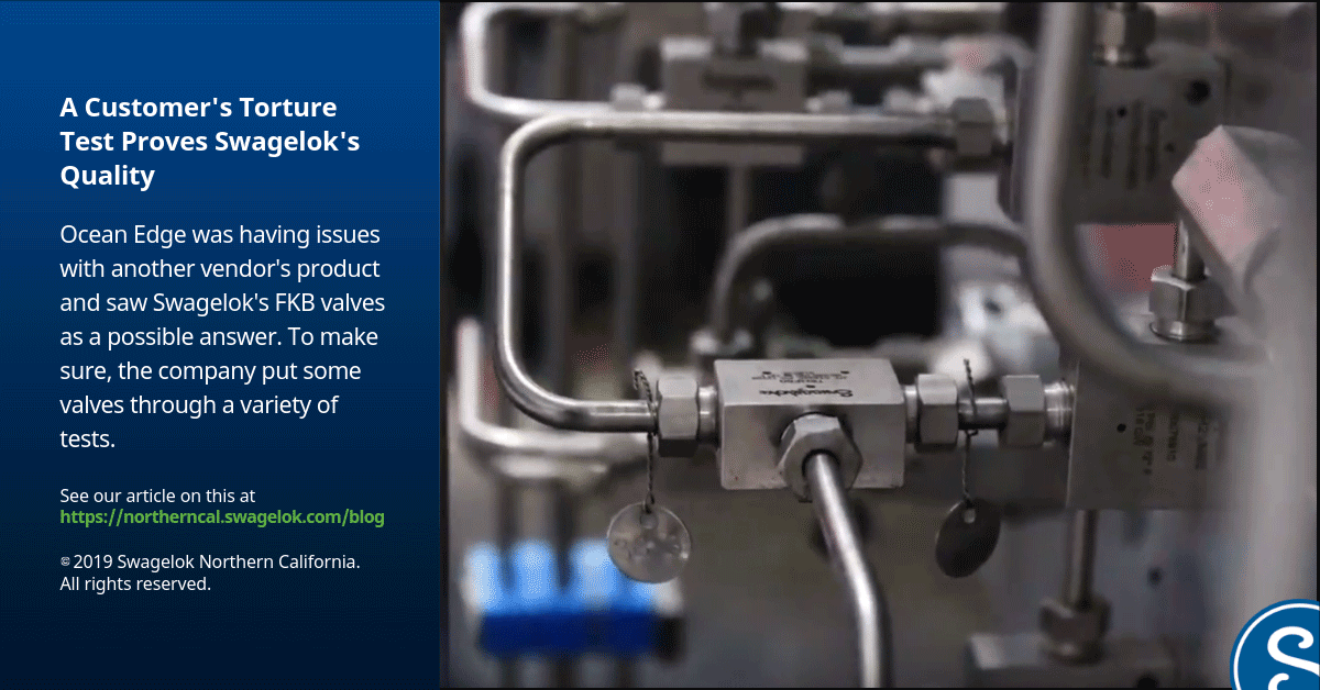 A Customer's Torture Test Proves Swagelok's Quality