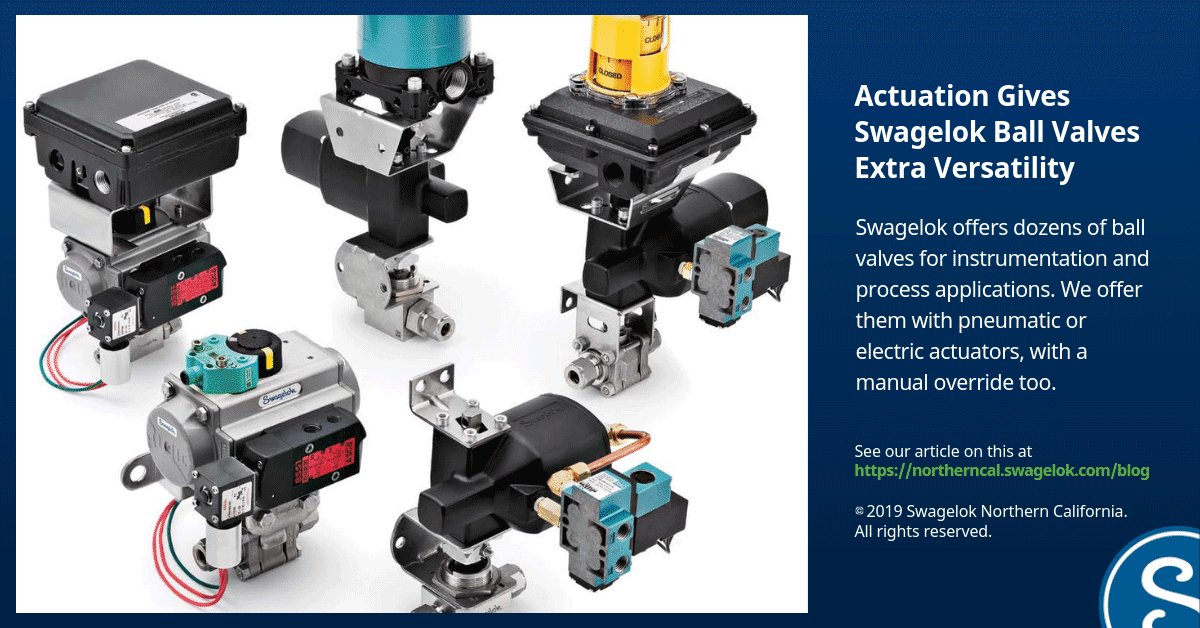 Actuation Gives Swagelok Ball Valves Extra Versatility