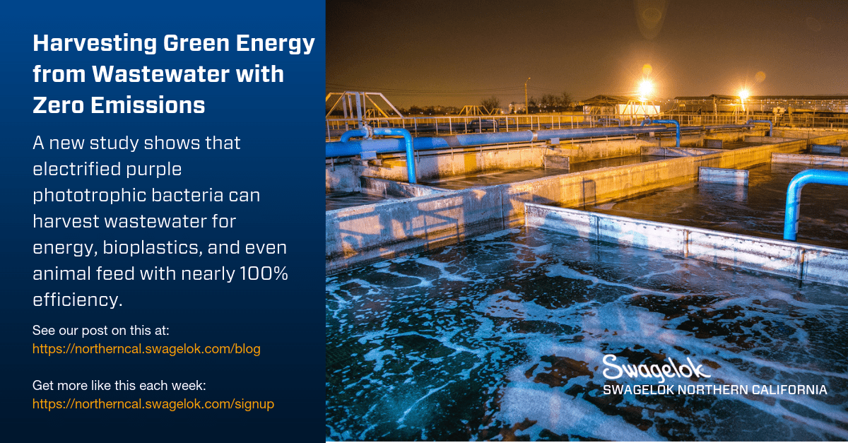 Harvesting Green Energy from Wastewater with Zero Emissions