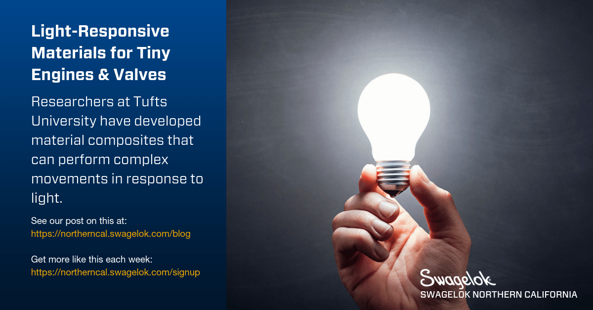 Light-Responsive Materials for Tiny Engines & Valves