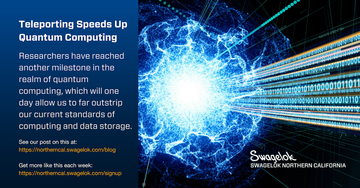 Teleporting Speeds Up Quantum Computing