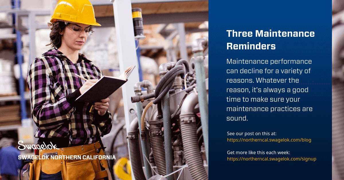 Three Maintenance Reminders