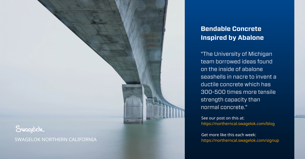 Bendable Concrete Inspired by Abalone Shells