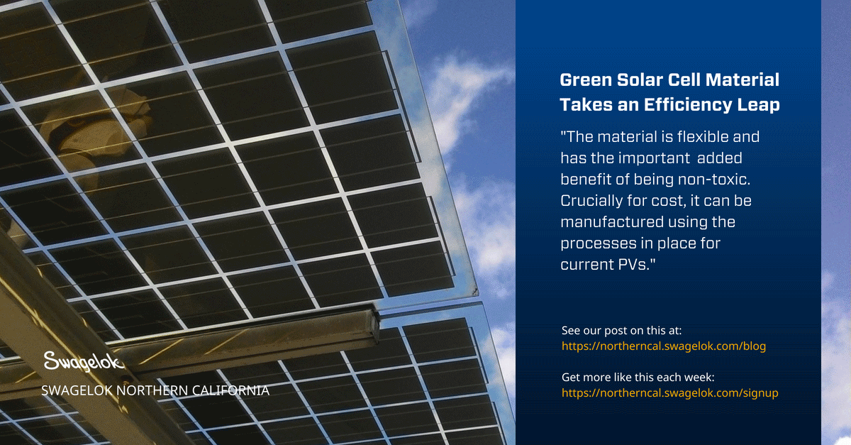 Green Solar Cell Material Takes an Efficiency Leap