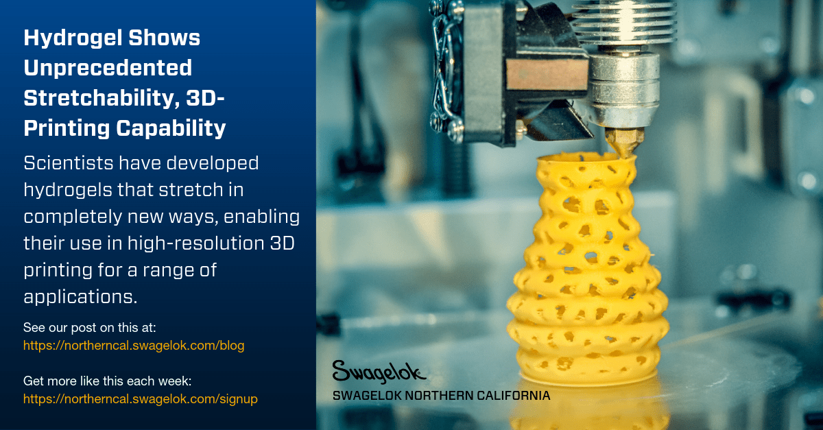 Hydrogel Shows Unprecedented Stretchability, 3D-Printing Capability