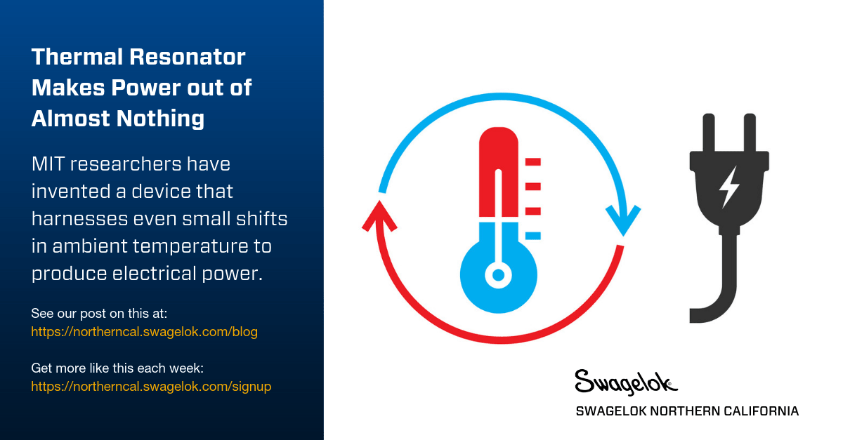 Thermal Resonator Makes Power out of Almost Nothing