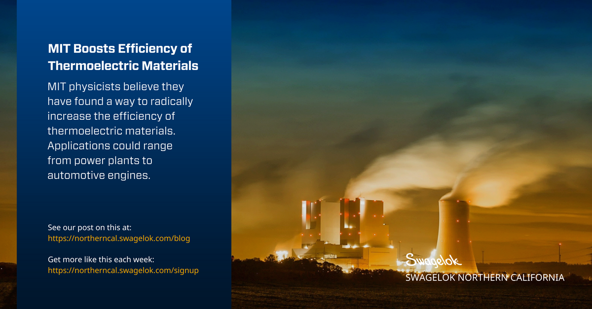 MIT Boosts Efficiency of Thermoelectric Materials
